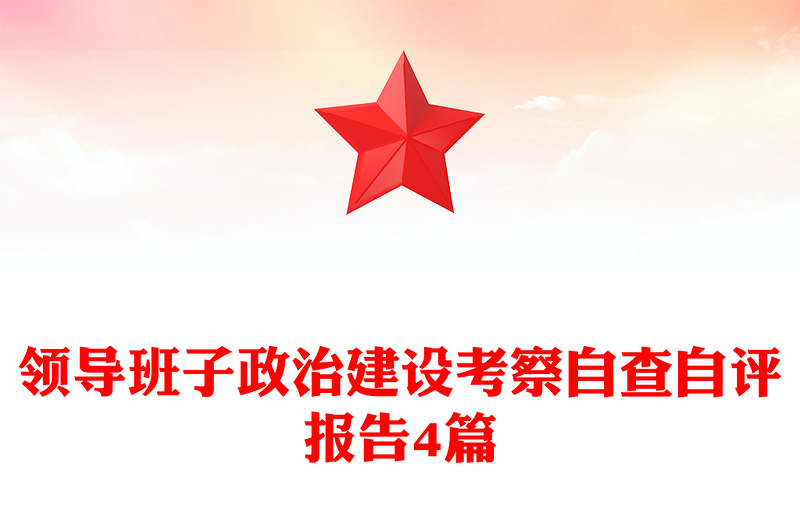 领导班子政治建设考察自查自评报告4篇