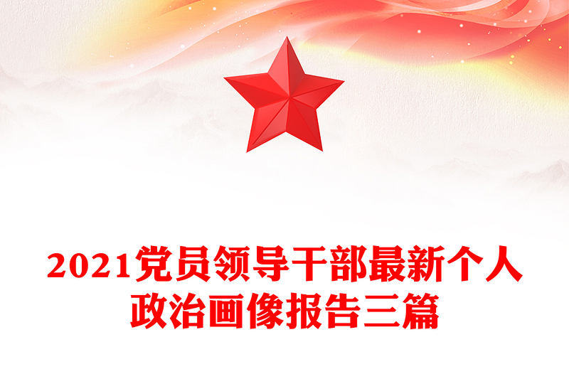 2021党员领导干部最新个人政治画像报告三篇