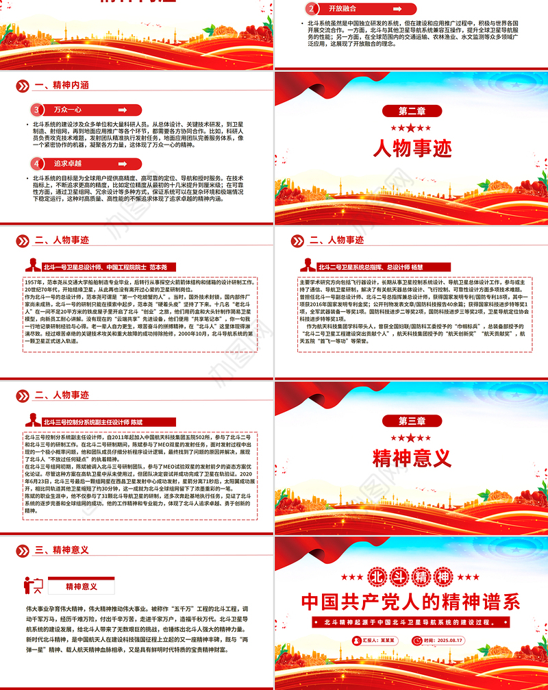 北斗精神解读PPT中国共产党人的精神谱系党课下载