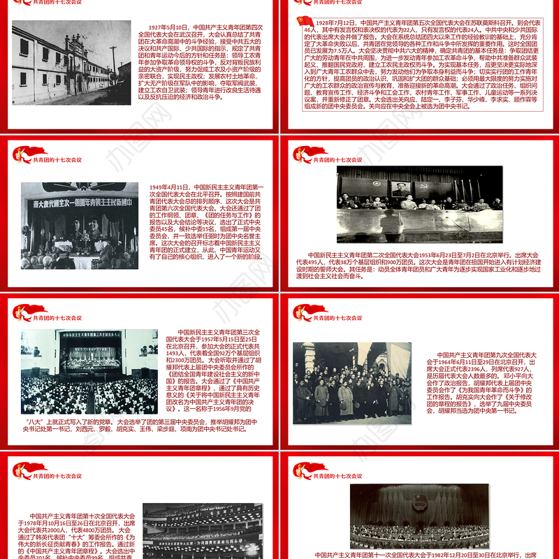 2025五四青年节PPT共青团的光辉历史基础知识历史事件团史学习课件