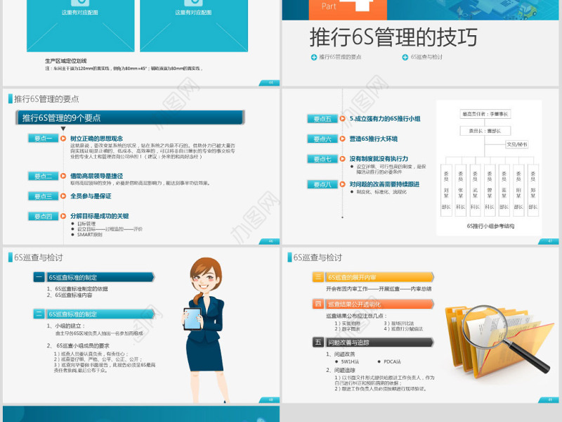 原创公司企业办公室工厂车间员工6S管理培训PPT
