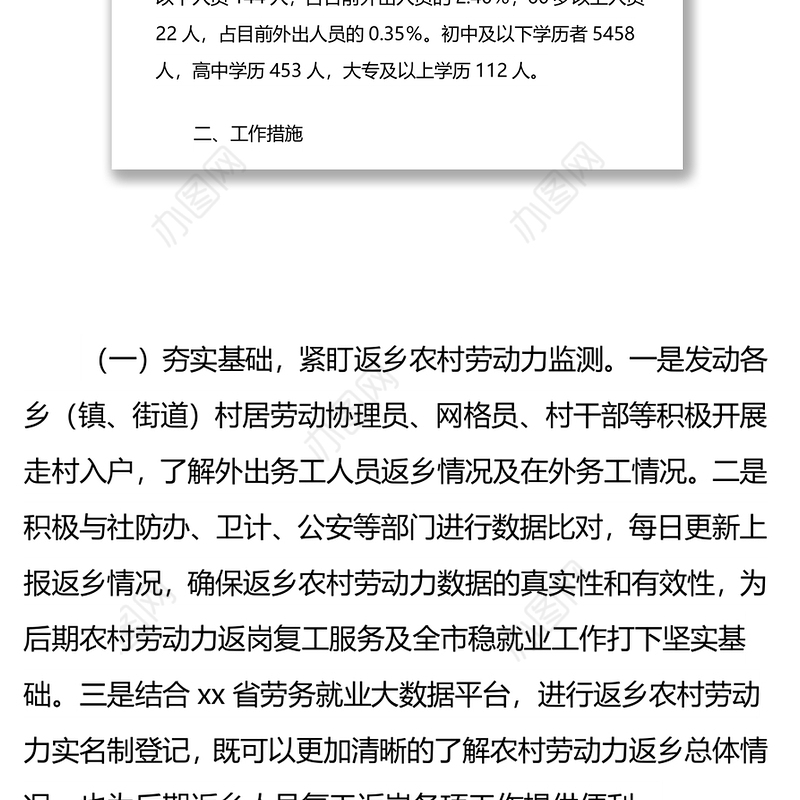 XX市外出务工人员就业情况调研报告