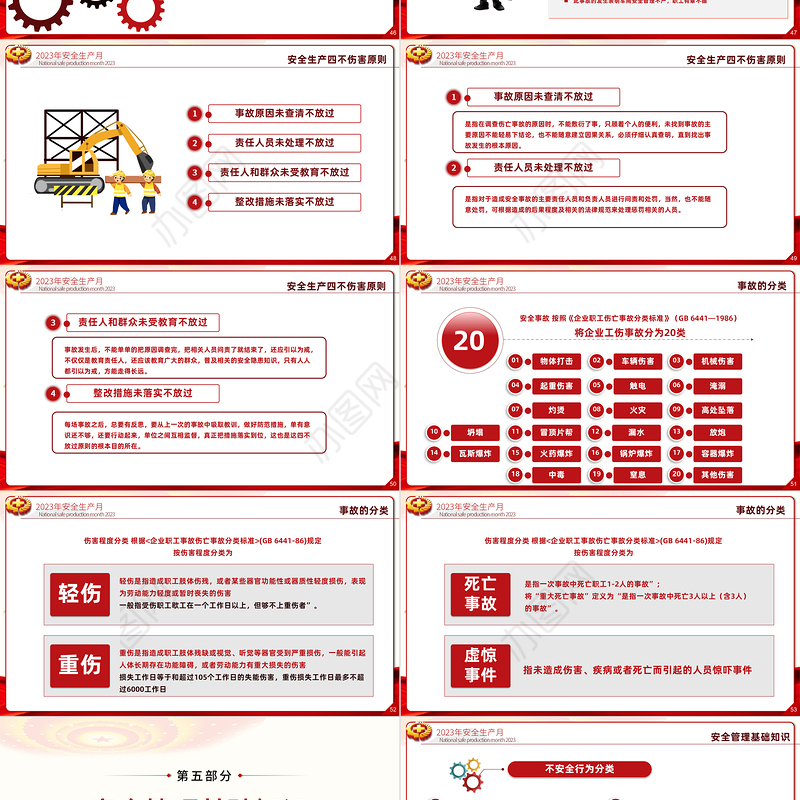 2023安全生产月PPT简洁大气人人讲安全个个会应急企业安全生产专题课件