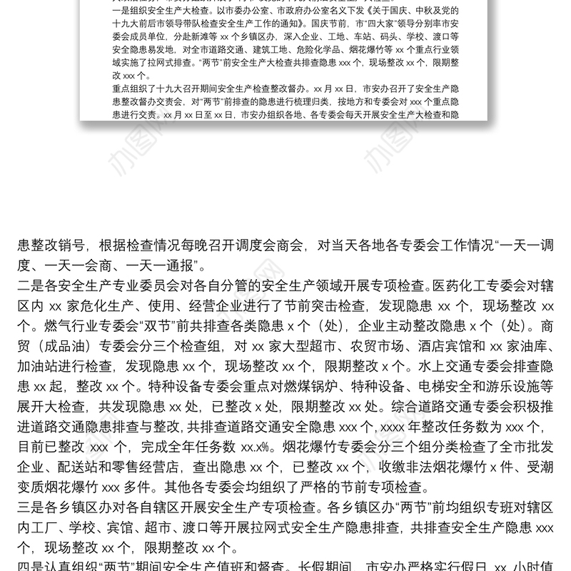 市安全生产监督管理局2021年度工作总结报告