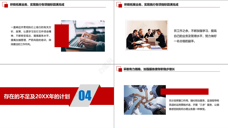 商务银行运营高管述职报告PPT模板