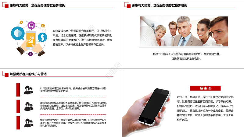 商务银行运营高管述职报告PPT模板