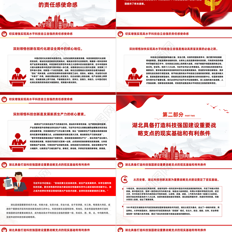 2024加快打造科技强国建设的重要战略支点PPT精美党政风学习教育党课课件模板