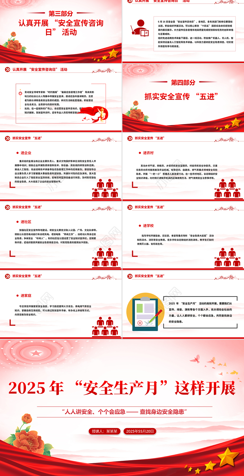 精美实用2025年“安全生产月”这样开展PPT课件