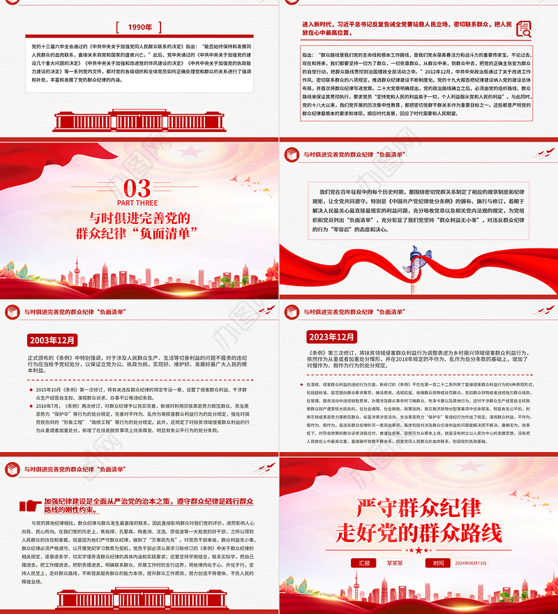 六大纪律党课之严守群众纪律走好党的群众路线PPT课件