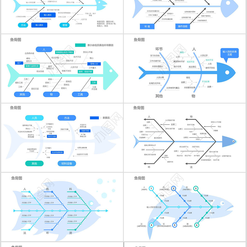 原创QC小组品管圈常用数据图表成果汇报ppt-版权可商用