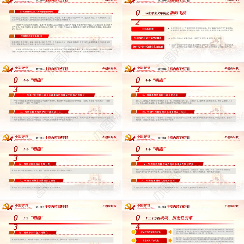 第三个历史决议要点PPT大气党政风党的百年奋斗史成就经验学习党课课件