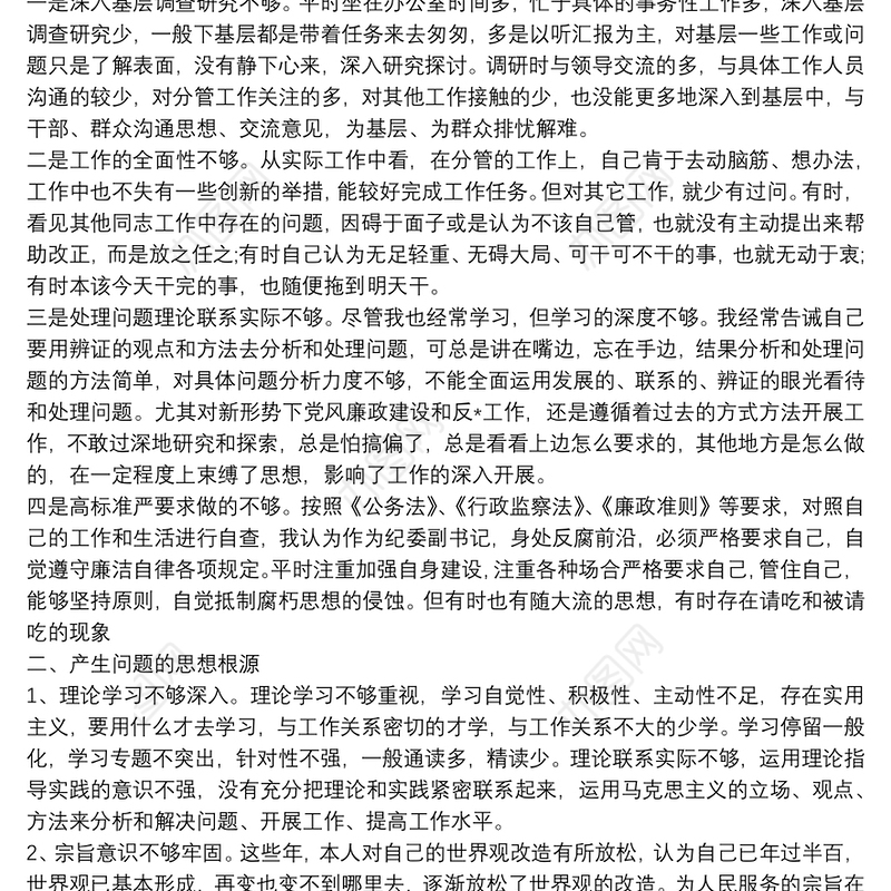 党员个人廉洁作风自查整改报告三篇