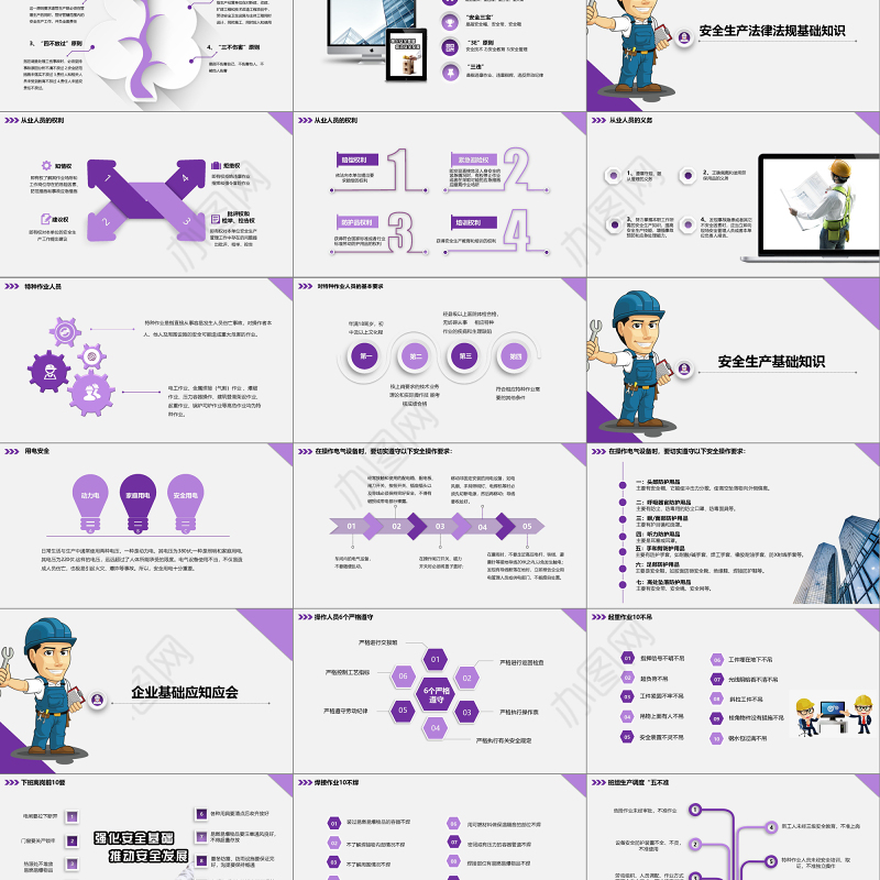 框架完整实用企业安全管理培训PPT模板