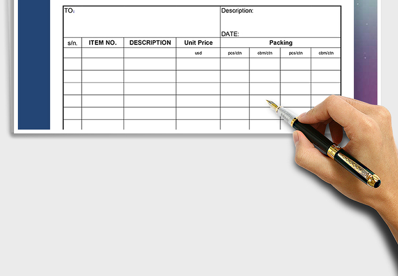 2022外贸报价单纯英文报价单模版（A4打印）免费下载