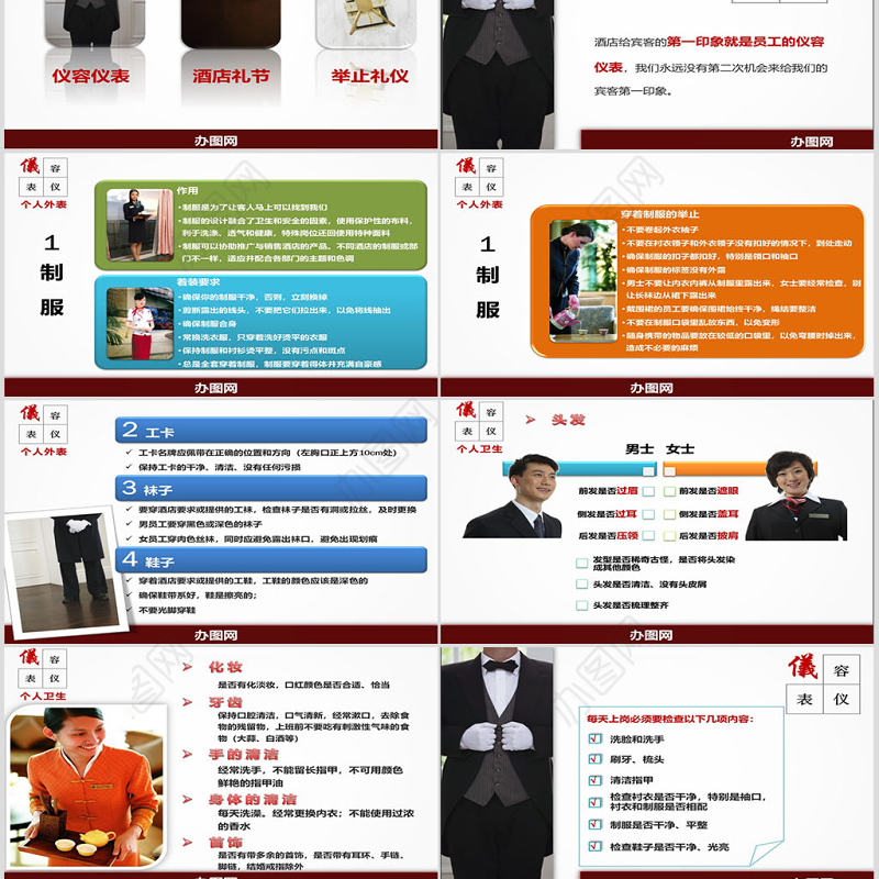 酒店礼仪培训ppt模板幻灯片