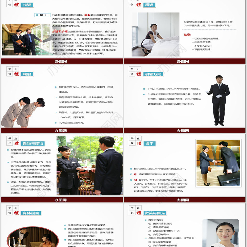 酒店礼仪培训ppt模板幻灯片