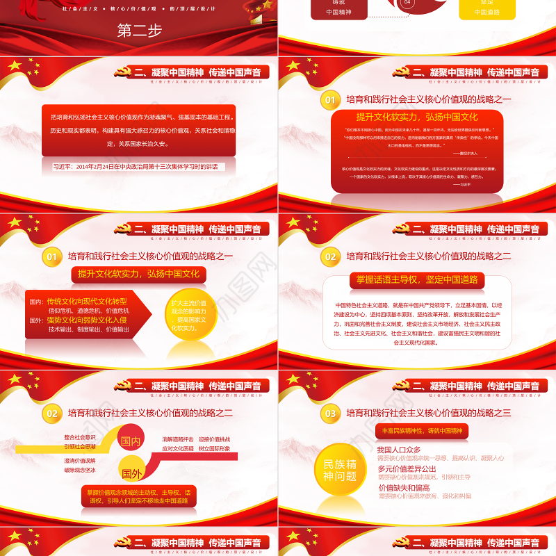 社会主义核心价值观党课学习PPT模版