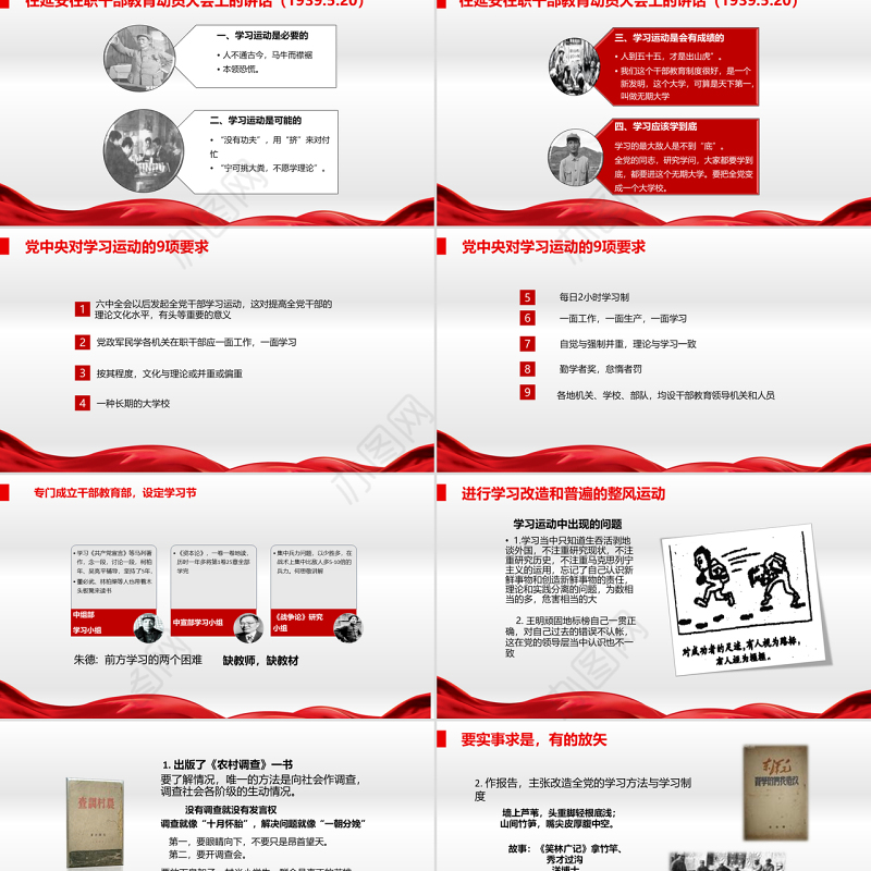 延安精神微党课PPT模板