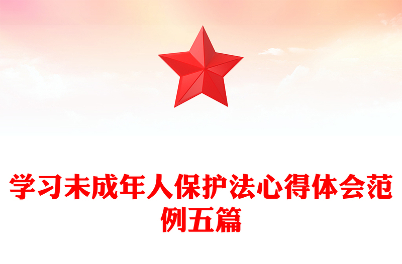 学习未成年人保护法心得体会范例五篇