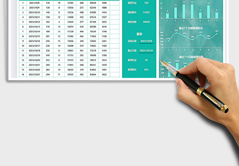 2021抖音账号日报记录数据分析免费下载