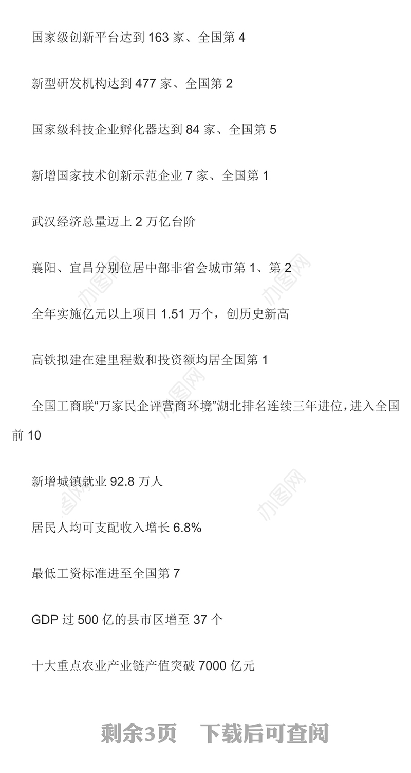 要点速览2024年湖北省政府工作报告PPT红色精美党政机关工作汇报模板(讲稿)