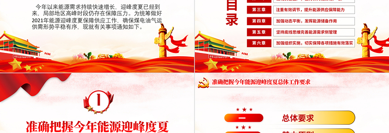 关于做好2021年能源迎峰度夏工作的通知专题PPT模板