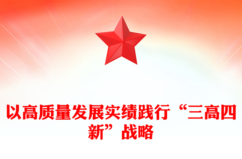 以高质量发展实绩践行“三高四新”战略