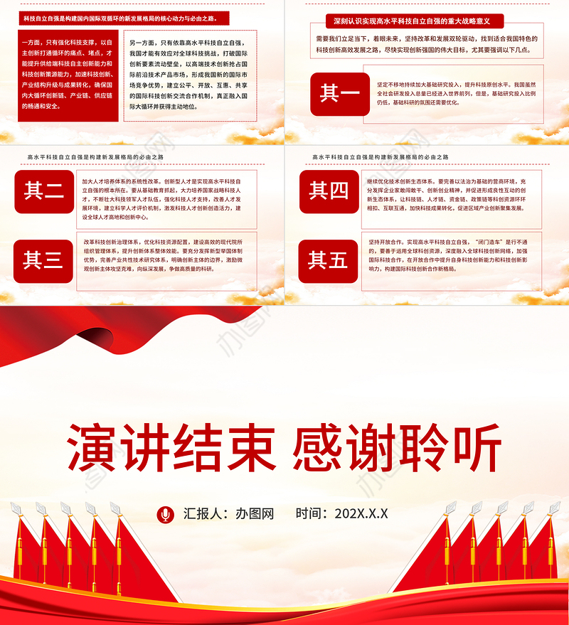 深刻认识高水平科技自立自强重大意义PPT党政风党员干部学习教育专题党课课件模板