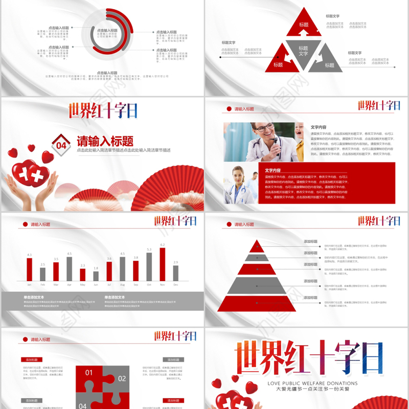 简约医疗培训世界红十字日PPT