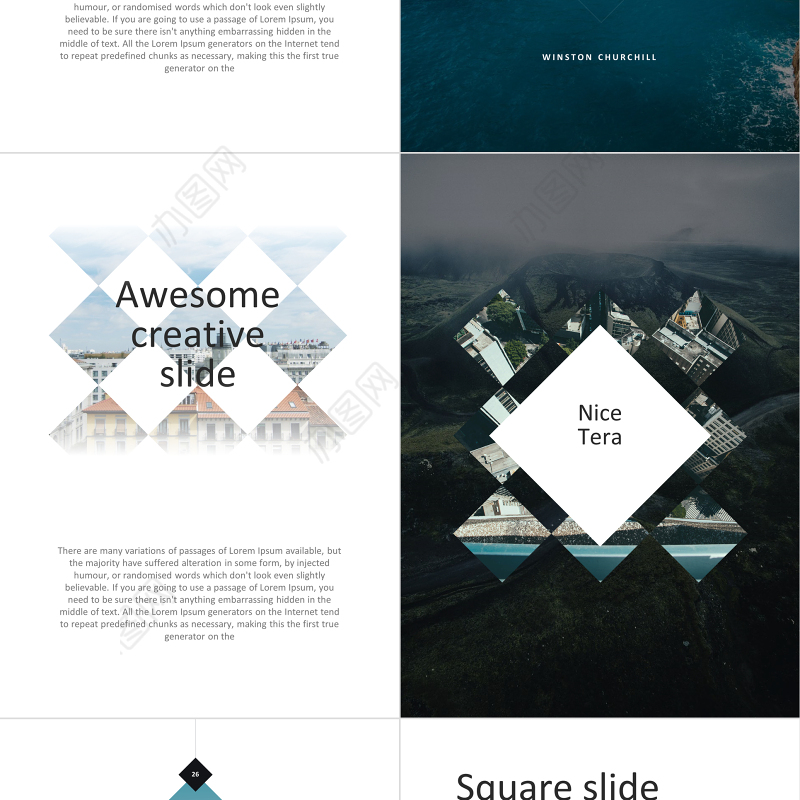 欧美A4竖版杂志风公司简介创意PPT模板