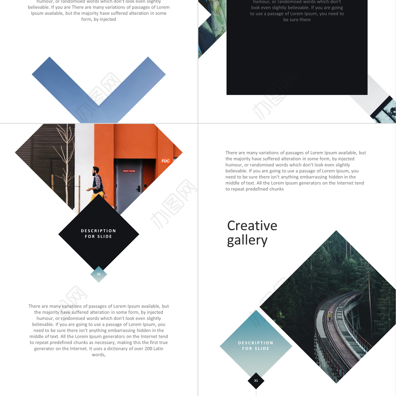 欧美A4竖版杂志风公司简介创意PPT模板