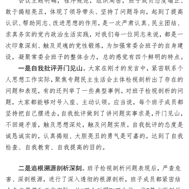 不忘初心主题教育民主生活会督导组长发言主题教育讲话