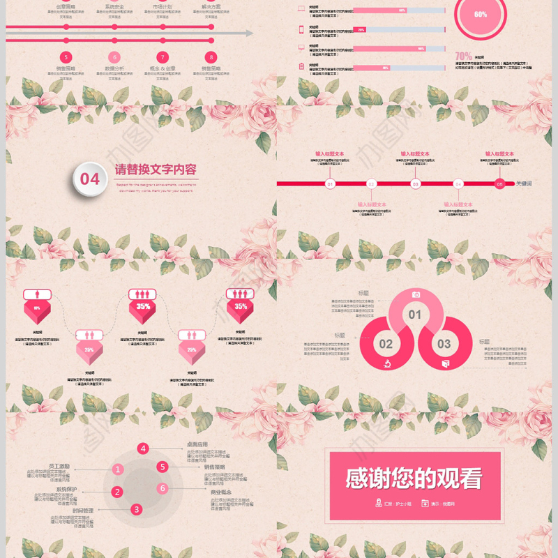 2018医院护士述职报告PPT模板