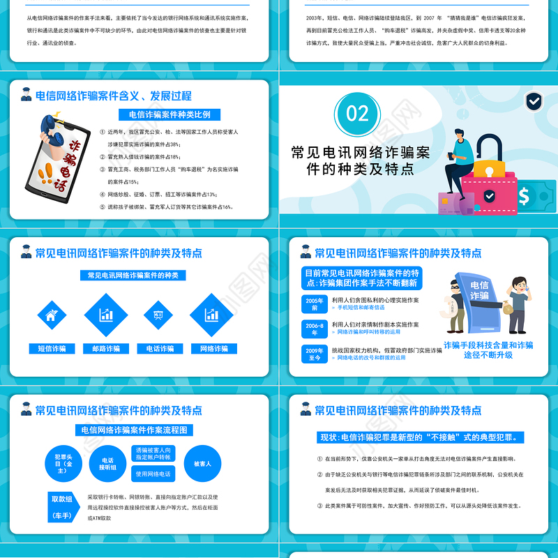 防范银行电信诈骗PPT简洁风2022年世界电信日课件模板