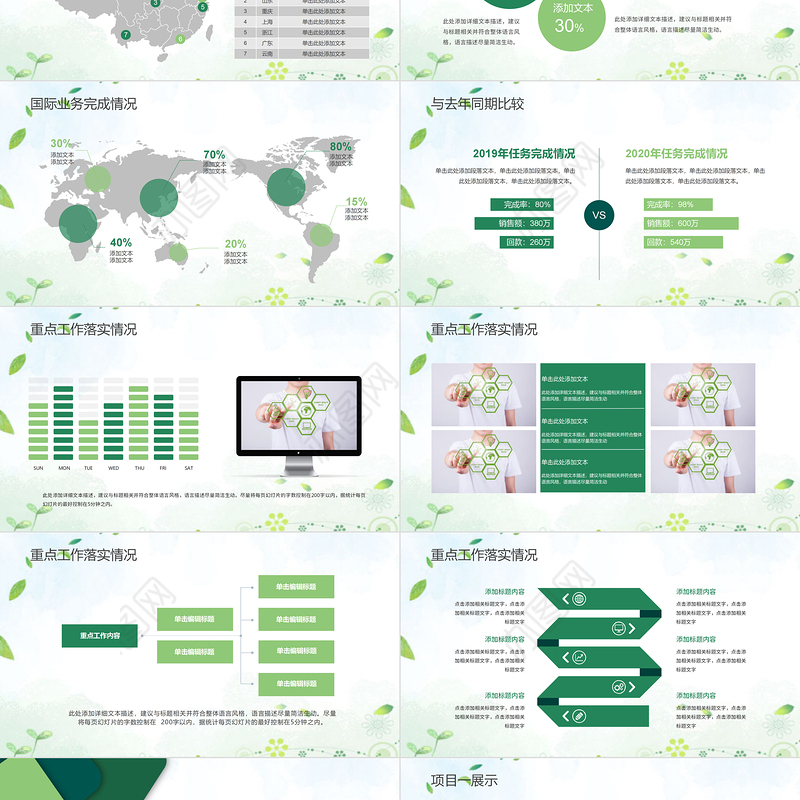 2023年工作总结PPT清新简约风格年终总结动态ppt