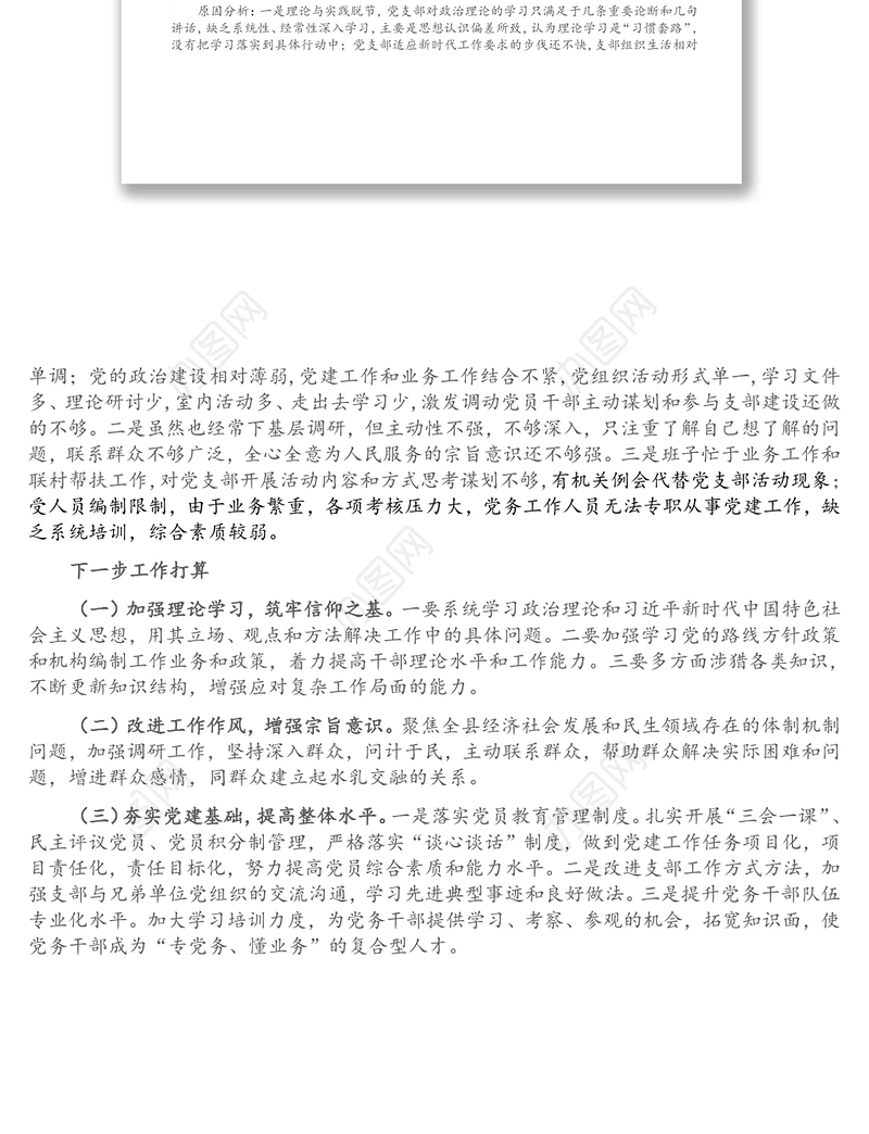 2021年党支部书记履行党建工作职责述职报告