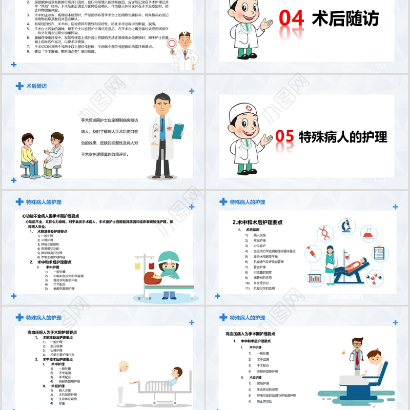 简约清新手术期护理PPT模板