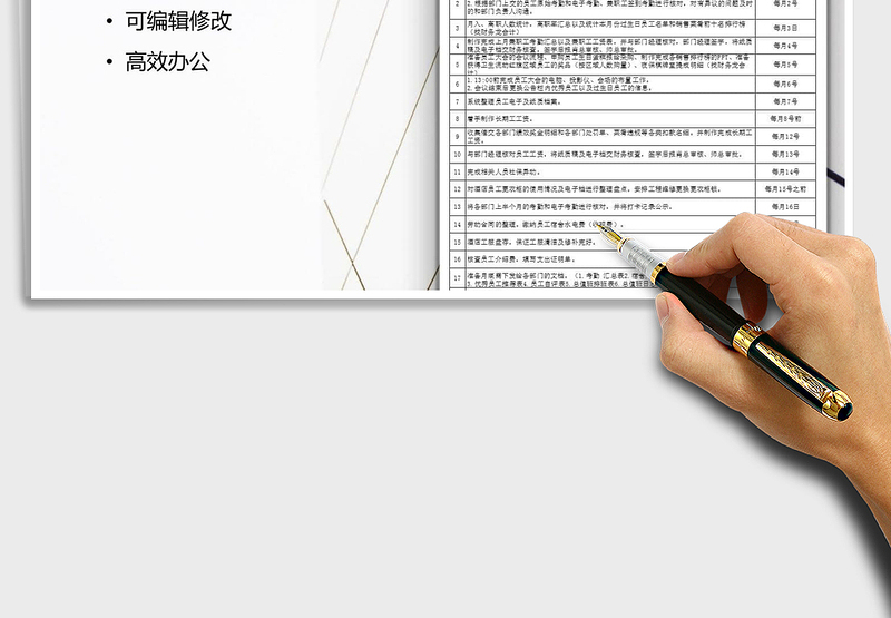 2022年行政人事办公室工作清单