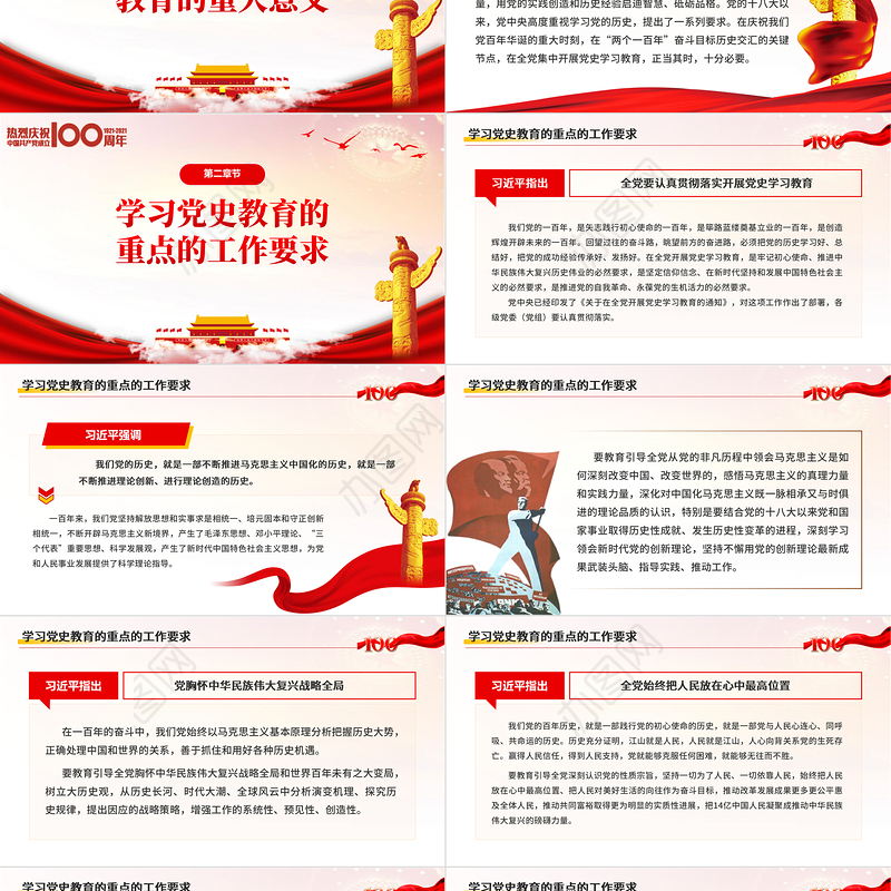 2021七一建党节庆祝建党100周年党课以优异成绩迎接建党一百周年PPT