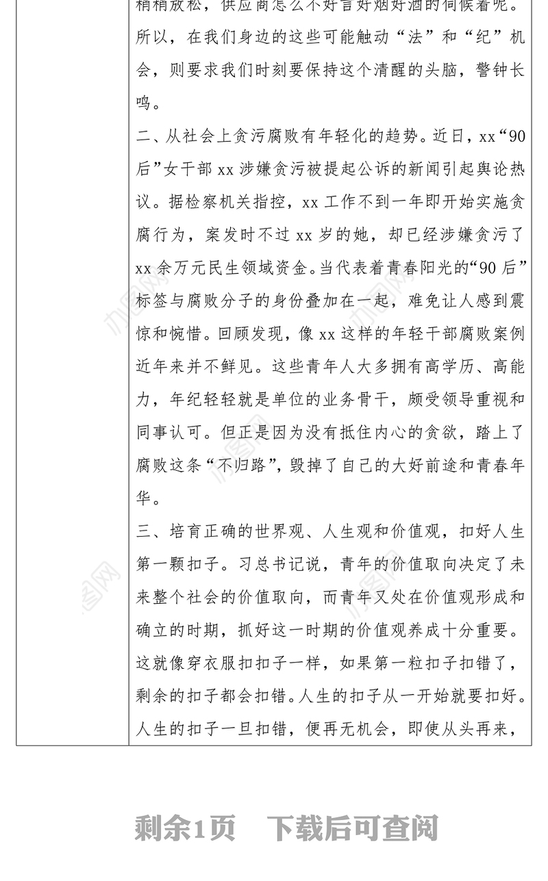 2021干部任职（廉洁）谈话记录表