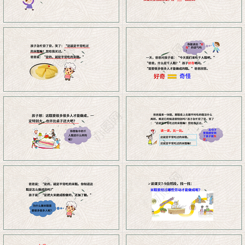 2022千人糕PPT课文第6课小学二年级语文下册部编人教版教学课件