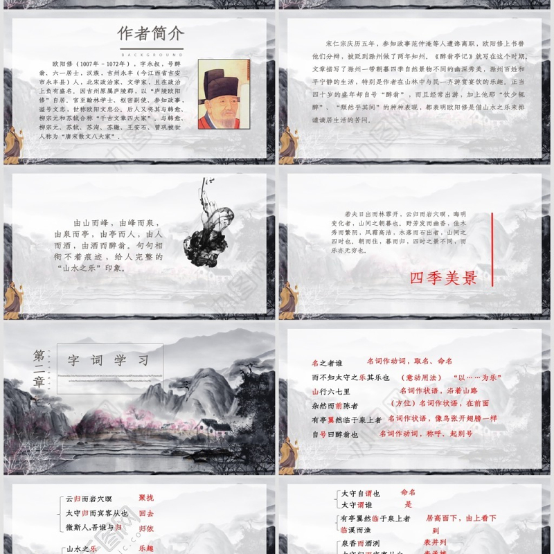 人教版初八年级语文醉翁亭记PPT课件