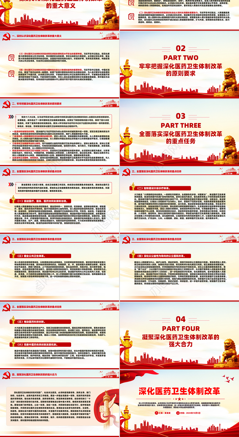 2024深化医药卫生体制改革PPT中国式现代化系列党课下载
