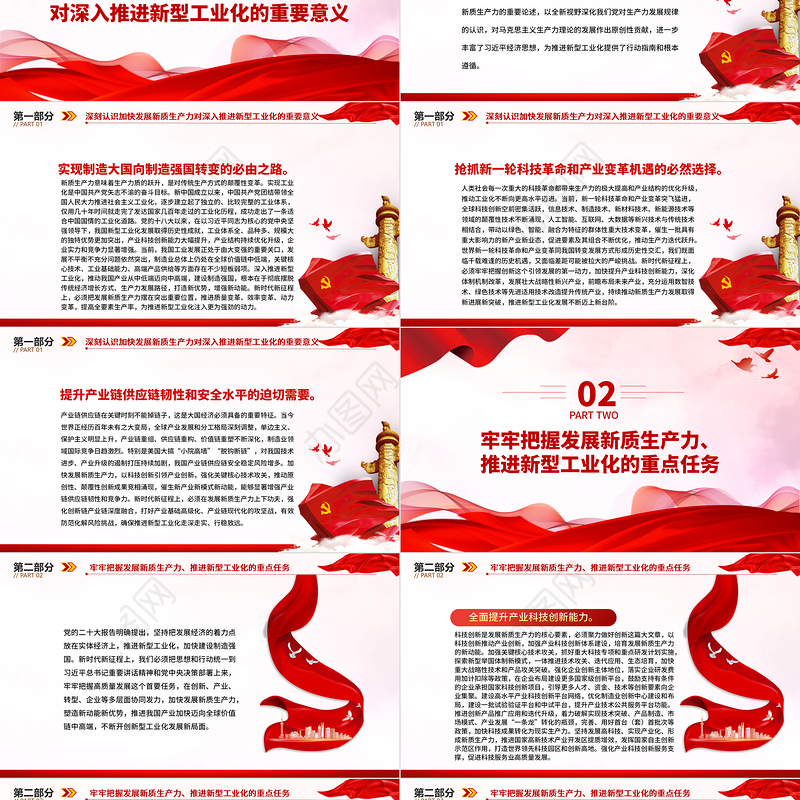 全力加快发展新质生产力推进新型工业化PPT党建风深入学习新质生产力课件