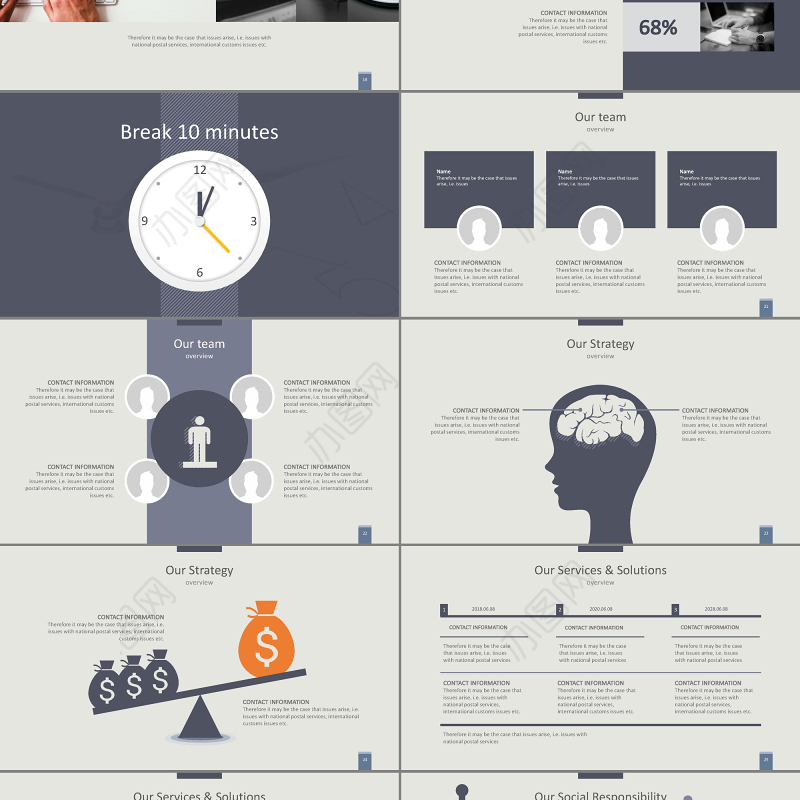 高质量商务典藏商务汇报PPT模板