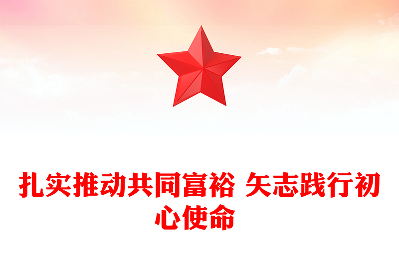 扎实推动共同富裕 矢志践行初心使命 