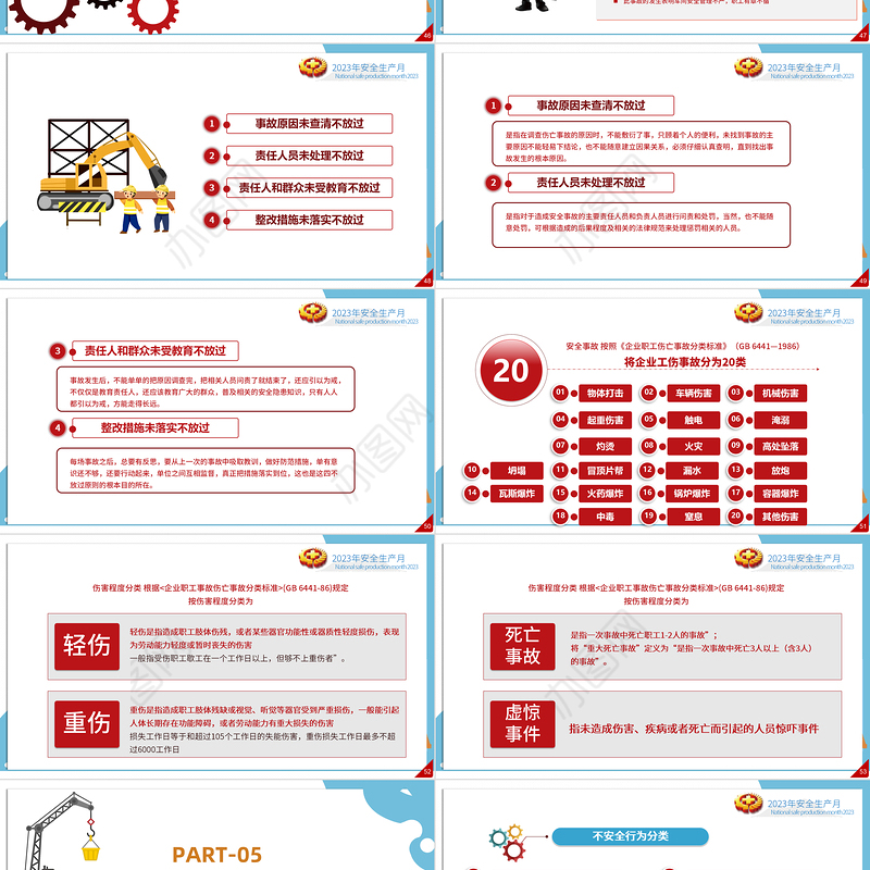 2023安全生产月PPT简洁大气人人讲安全个个会应急企业安全生产专题课件