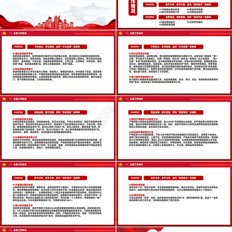 2024年度办公室主任个人工作总结PPT模板