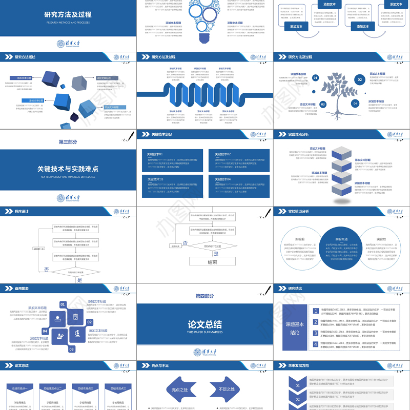 2019稳重开题论文答辩PPT模板