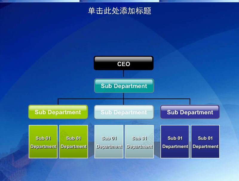 2019蓝色商业汇报PPT模板